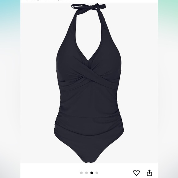 Women's Swimsuits One Piece Bathing Suits Ruched Bathing Suits Deep V Neck large - Picture 2 of 8